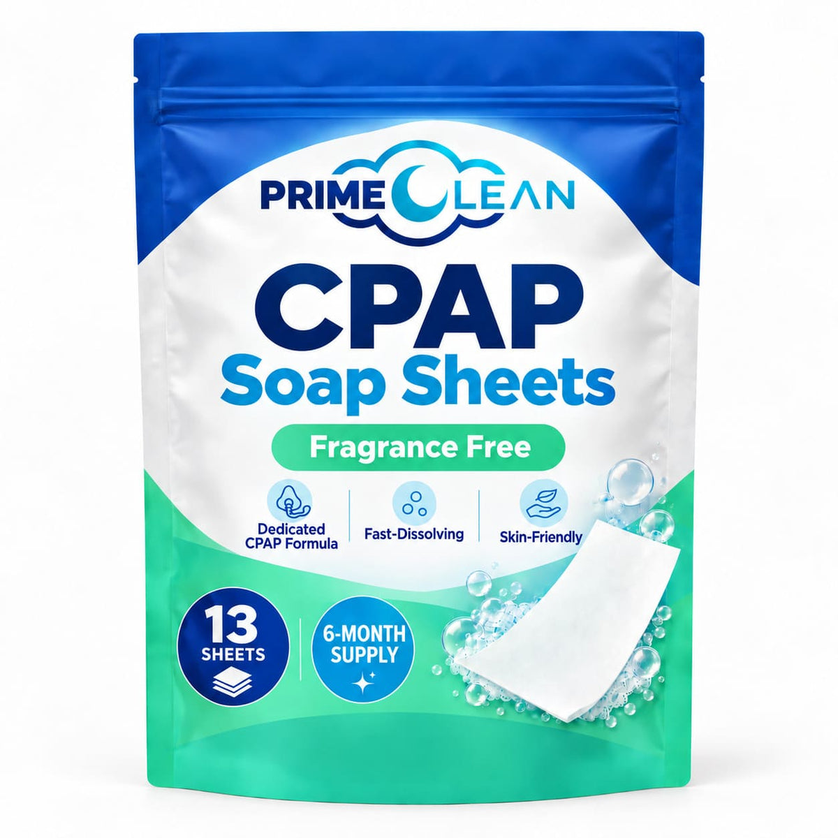 PrimeClean CPAP Foam Soap Sheets