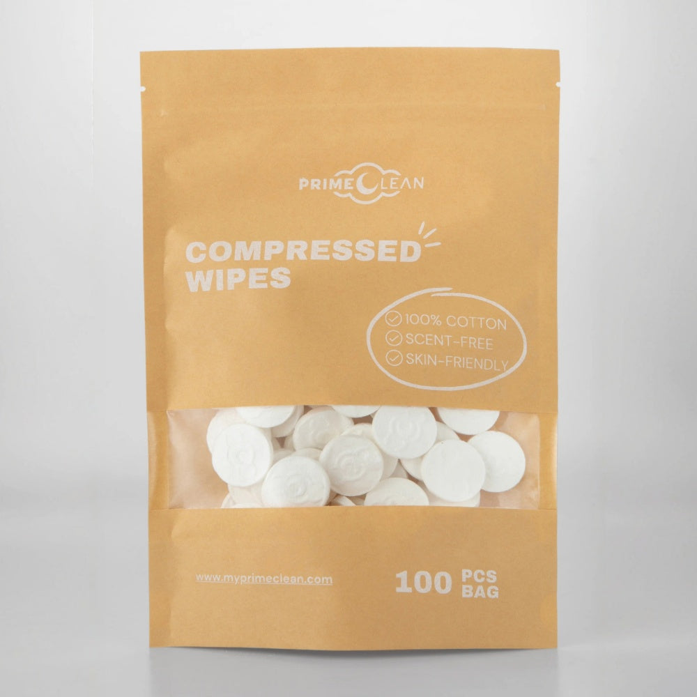 PrimeClean Compressed wipes